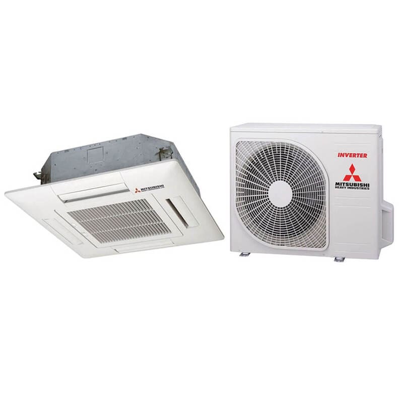 Điều Hòa Âm Trần Cassette 4 Hướng Thổi Mitsubishi Inverter 2 Chiều 30.000 BTU (FDT100VH/FDC90VNP-W +T-PSA-5BW-E ) Điều Khiển Không Dây RCN-T-5BW-E2