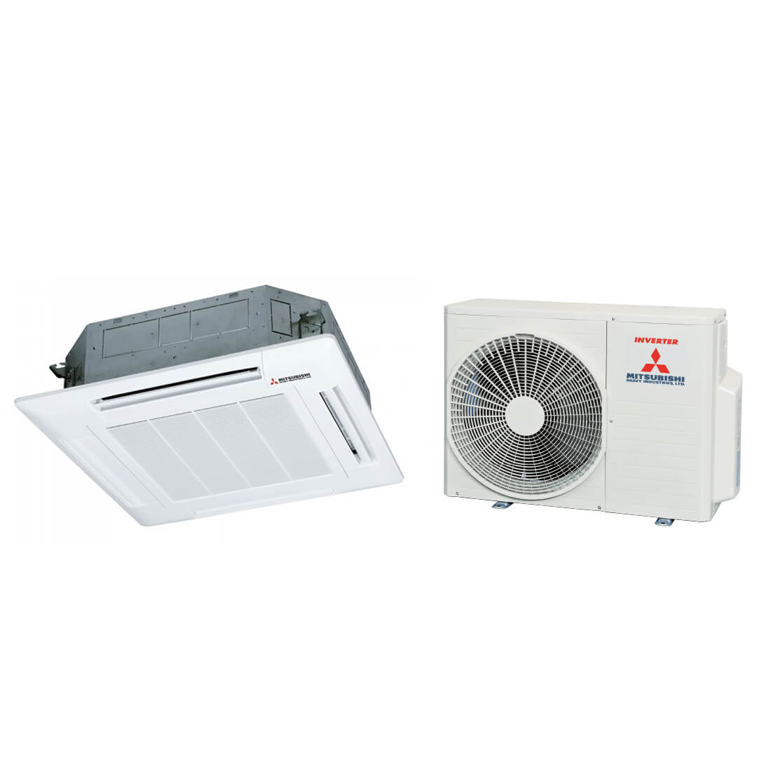 Điều Hòa Âm Trần Cassette 4 Hướng Thổi Mitsubishi Inverter 2 Chiều 30.000 BTU (FDT100VH/FDC90VNP-W +T-PSA-5BW-E ) Điều Khiển Dây RC-E5
