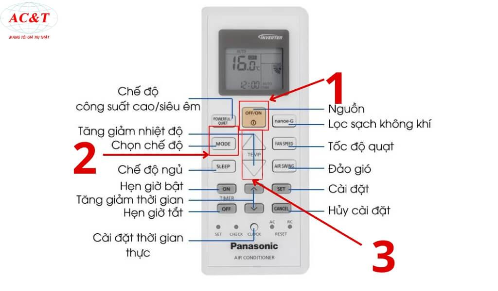 cách bật điều hòa chế độ nóng